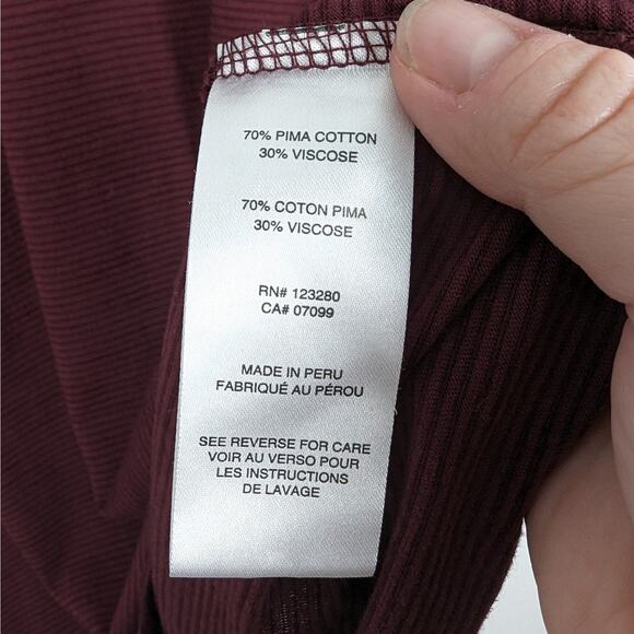 Travis Mathew Trumbull Heather Dark Red Micro Striped Short Sleeve Golf Tee Sz L - Picture 6 of 7